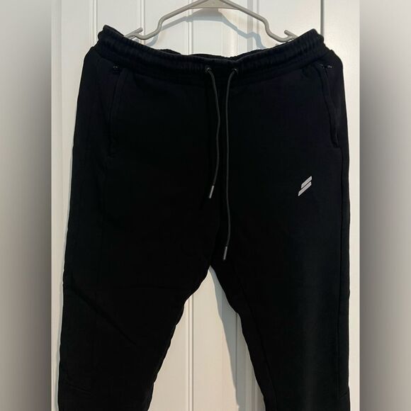 DoYouEven Men's Black Joggers Size Large - Athletic Sweatpants w/ Zip Pockets - Picture 6 of 9
